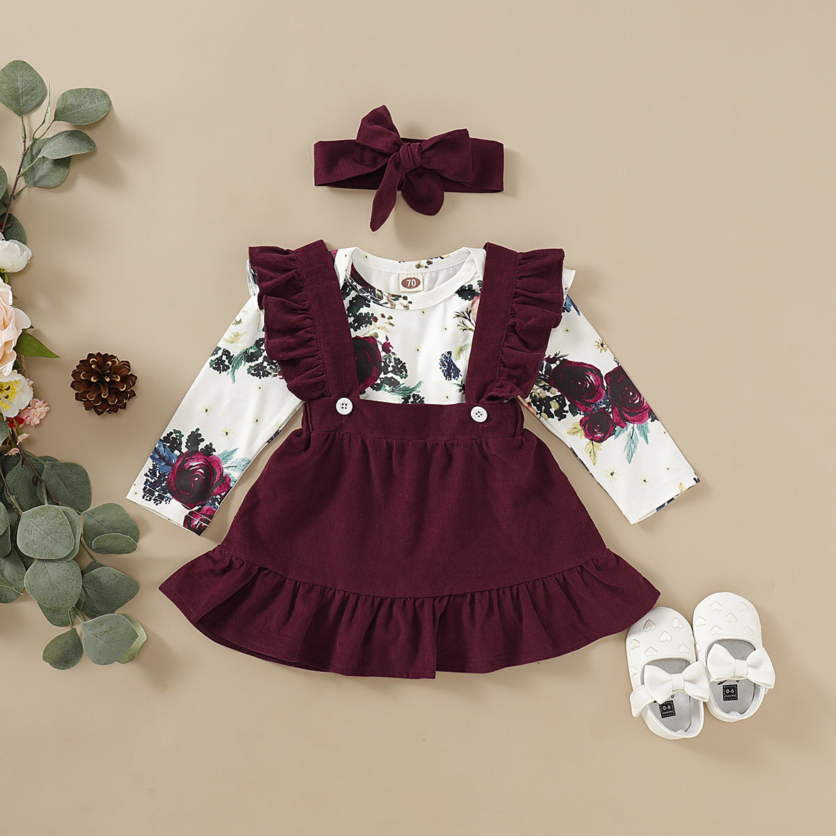 Conjunto floral de 3 peças