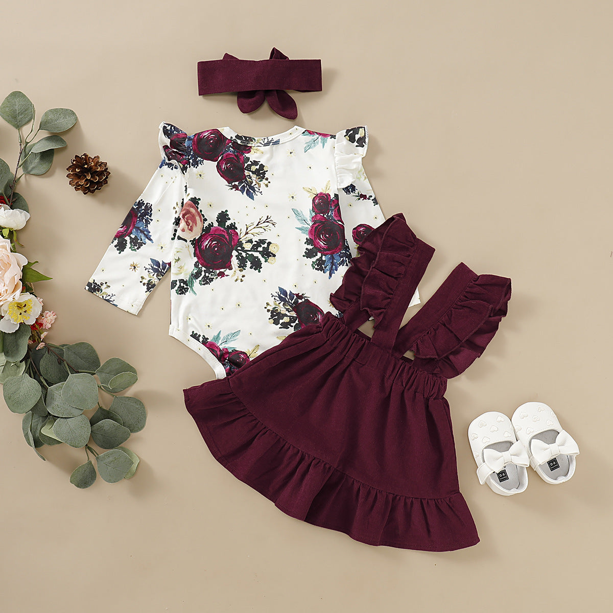 Conjunto floral de 3 peças