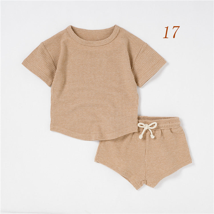 Conjunto de bebe algodón waffle