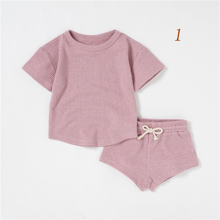 Conjunto de bebe algodón waffle